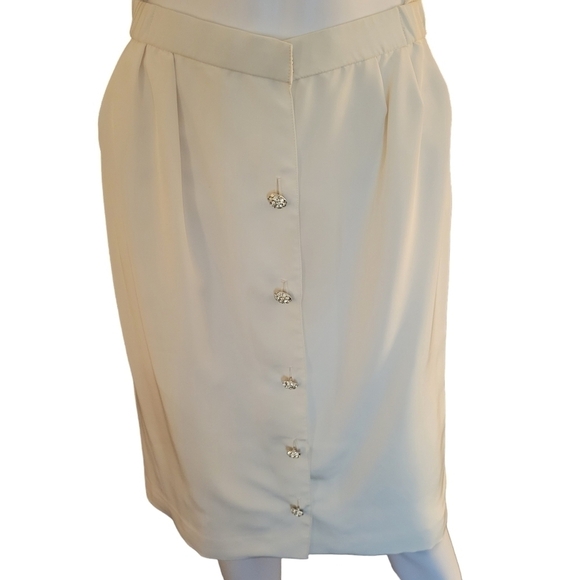 Vintage Adolfo Skirt White S - Picture 1 of 3
